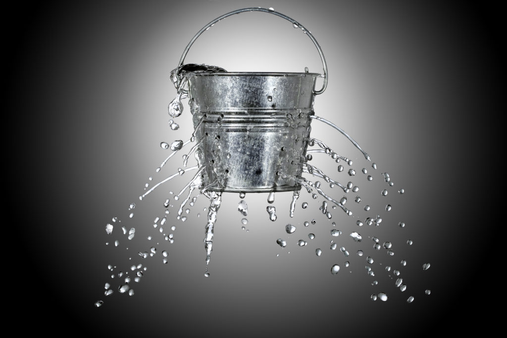 bucket with holes - KickStart Alliance - Customer Success Consulting